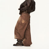 Boogzel Apparel Dirty Business Washed Baggy Wide Leg Jeans, view 2