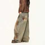 Boogzel Apparel Dirty Business Washed Baggy Wide Leg Jeans, view 6