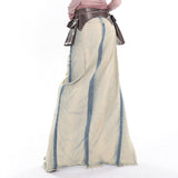 Boogzel Apparel Distressed Denim Maxi Skirt, view 5