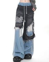 Boogzel Apparel Distressed Double Effect Layered Jeans, view 2