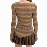 Boogzel Apparel Distressed Striped Knit Sweater, view 5