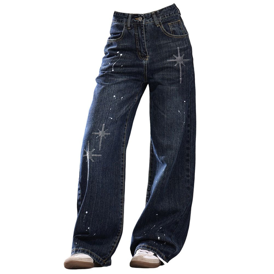Boogzel Apparel Diva Diary Rhinestone Star Jeans
