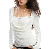 Boogzel Apparel Diva Y2K Lace Top, view 4