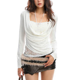 Boogzel Apparel Diva Y2K Lace Top, view 5