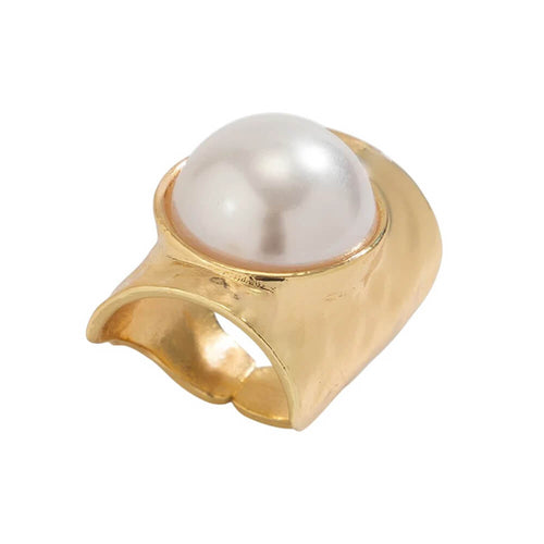 Boogzel Apparel Divine Muse Pearl Chunky Ring