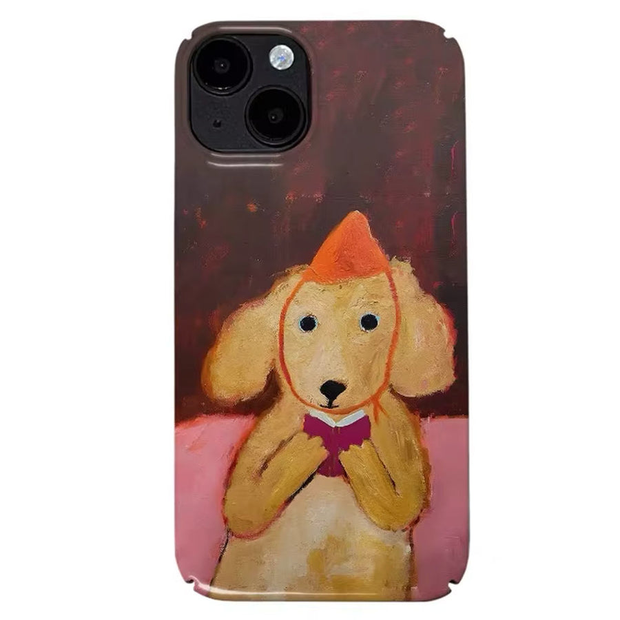Boogzel Apparel Dog Painting Aesthetic iPhone Case