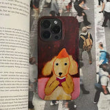 Boogzel Apparel Dog Painting Aesthetic iPhone Case, view 2