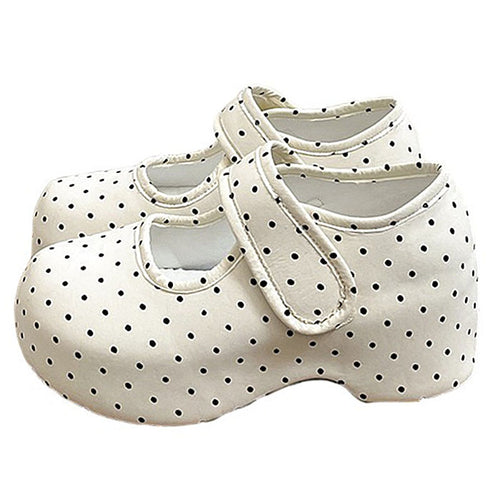 Boogzel Apparel Dollcore Polka Dot Mary Jane Platforms