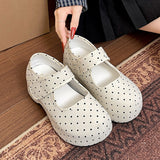 Boogzel Apparel Dollcore Polka Dot Mary Jane Platforms, view 4