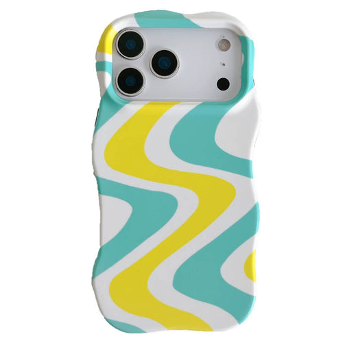 Boogzel Apparel Dopamine Aesthetic Wavy Stripe iPhone Case