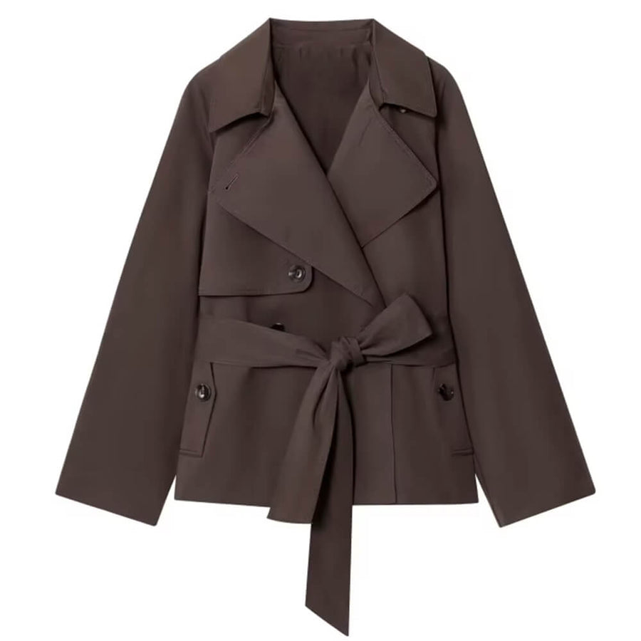 Boogzel Apparel Double Breasted Belted Trench Coat