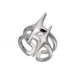 Boogzel Apparel Double Star Aesthetic Ring, view 3