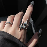 Boogzel Apparel Double Star Aesthetic Ring, view 4