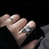 Boogzel Apparel Double Star Aesthetic Ring, view 5