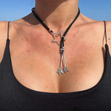 Boogzel Apparel Double Star Cord Necklace, view 2