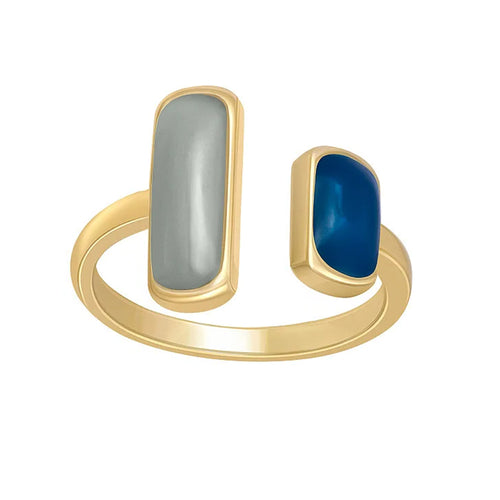 Boogzel Apparel Double Stone Aesthetic Ring