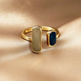 Boogzel Apparel Double Stone Aesthetic Ring, view 2
