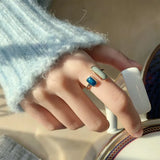 Boogzel Apparel Double Stone Aesthetic Ring, view 4