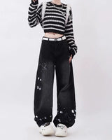 Boogzel Apparel Downtown Girl Black Star Jeans, view 6