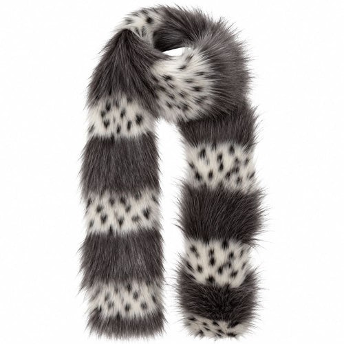 Boogzel Apparel Downtown Girl Fuzzy Mismatched Scarf
