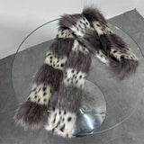 Boogzel Apparel Downtown Girl Fuzzy Mismatched Scarf, view 2