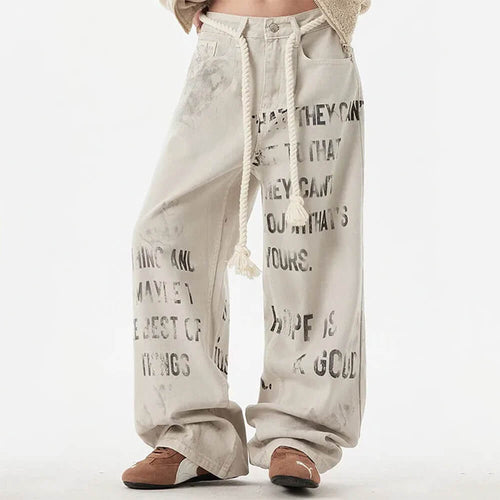 Boogzel Apparel Downtown Girl Graffiti Denim Pants