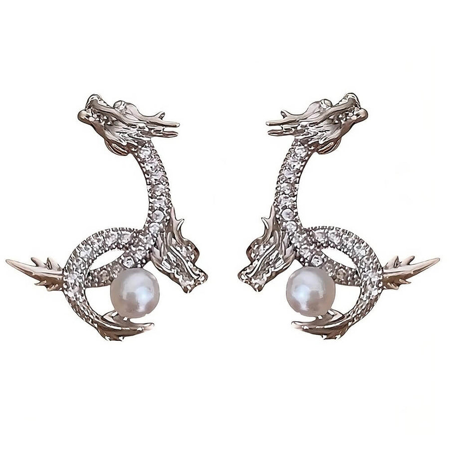 Boogzel Apparel Dragon Pearl Earrings