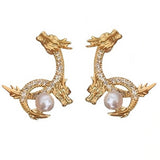Boogzel Apparel Dragon Pearl Earrings, view 2