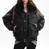 Boogzel Apparel Drama Alert Faux Fur Aviator Jacket, view 2