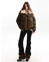 Boogzel Apparel Drama Alert Faux Fur Aviator Jacket, view 4