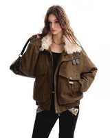 Boogzel Apparel Drama Alert Faux Fur Aviator Jacket, view 5