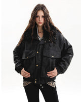Boogzel Apparel Drama Alert Faux Fur Aviator Jacket, view 6