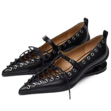 Boogzel Apparel Drama Dealer Lace-Up Pointed Toe Heels, view 2