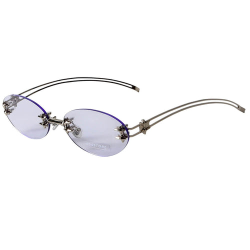 Boogzel Apparel Drama Dealer Oval Rimless Glasses