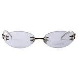 Boogzel Apparel Drama Dealer Oval Rimless Glasses, view 5