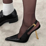 Boogzel Apparel Drama Dealer Pointed Slingback Heels, view 5