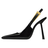 Boogzel Apparel Drama Dealer Pointed Slingback Heels, view 6
