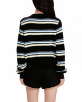 Boogzel Apparel Drama Dealer Striped Cardigan, view 4
