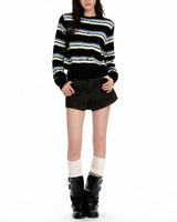 Boogzel Apparel Drama Dealer Striped Cardigan, view 5