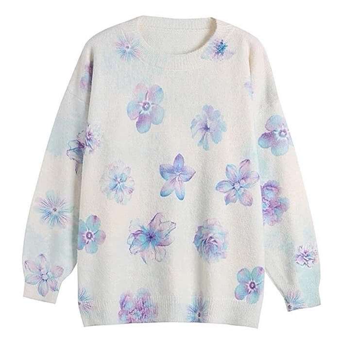 Boogzel Apparel Dreamy Blossom Knit Pullover