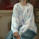 Boogzel Apparel Dreamy Blossom Knit Pullover, view 4