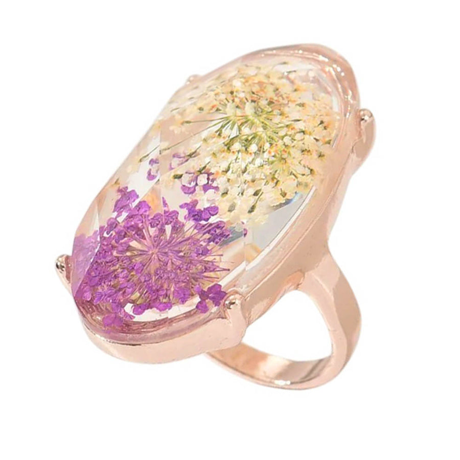 Boogzel Apparel Dried Flower Resin Ring