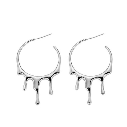 Boogzel Apparel Drop Aesthetic Hoop Earrings