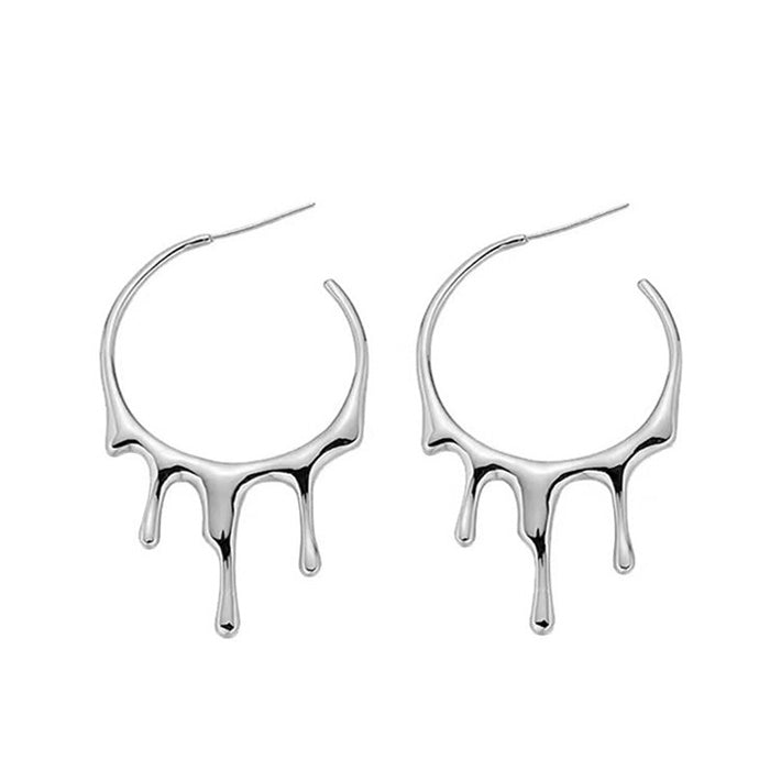 Boogzel Apparel Drop Aesthetic Hoop Earrings