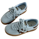 Boogzel Apparel Dusty Blue & Brown Stripe Sneakers, view 2