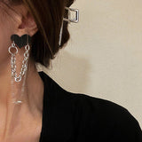 Boogzel Apparel E-girl Heart Chain Earrings, view 2