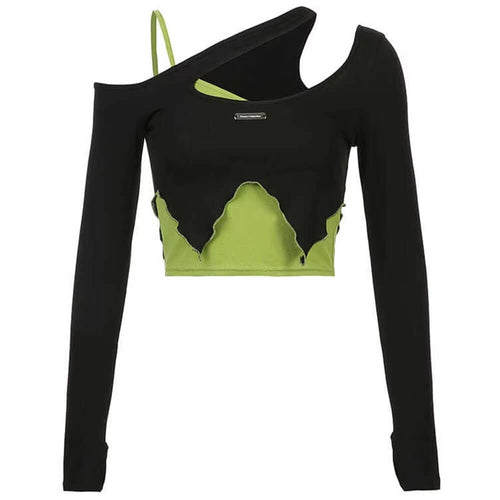 Boogzel Apparel E Girl Layered Crop Top