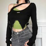 Boogzel Apparel E Girl Layered Crop Top, view 5