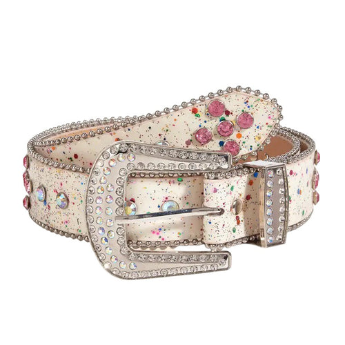 Boogzel Apparel Early 2000s Rhinestone Buckle Belt