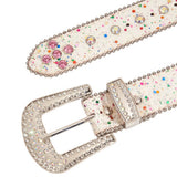 Boogzel Apparel Early 2000s Rhinestone Buckle Belt, view 3